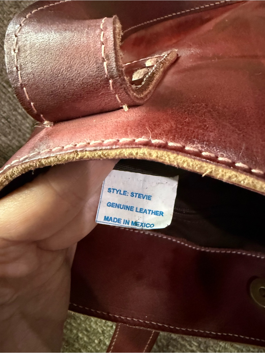 Bed Stu Stevie Tote Bag | Burgundy Mahogany Leather | Cobbler Series Nwot — image 7 of 7